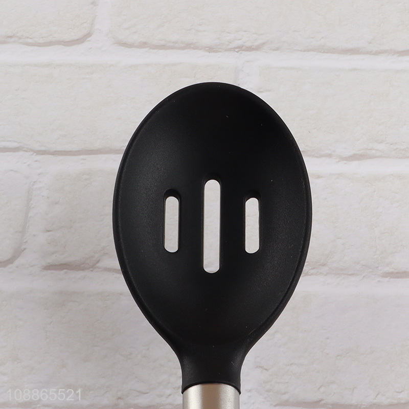Hot selling silicone nylon slotted spoon kitchen cooking serving spoon