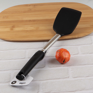 Online wholesale flexible silicone spatula turner with long handle