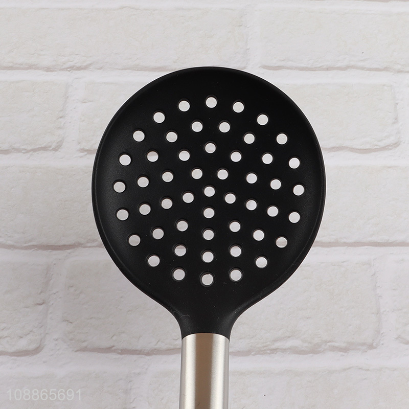 High quality silicone nylon slotted ladle kitchen cooking serving ladle