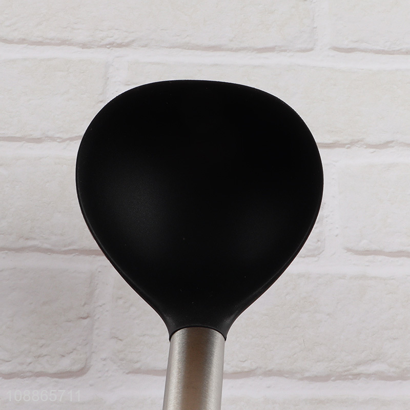 Good quality kitchen cooking utensils silicone soup ladle for serving