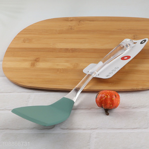New product heat resistant silicone spatula with clear plastic handle