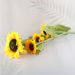 Popular products 5heads artificial sunflower fake flower for sale