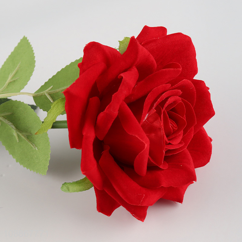 Factory supply red artificial rose flower fake flower for home decor