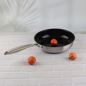 Wholesale non-stick frying pan stainless steel induction pan for cooking
