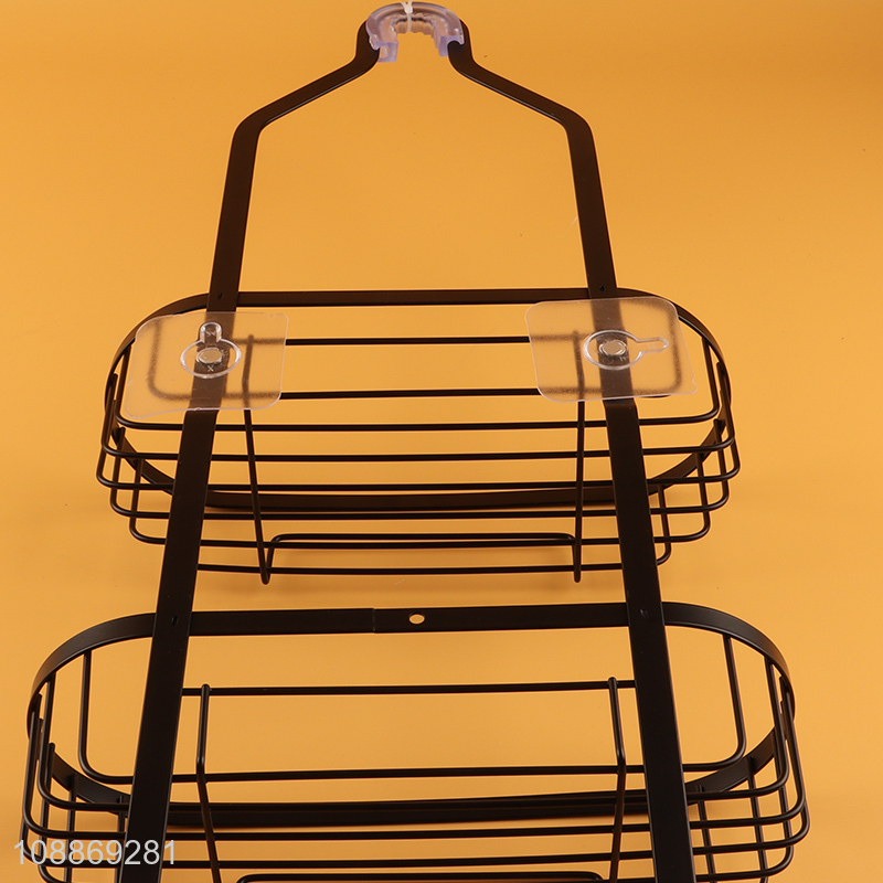 New product hanging shower caddy rustproof iron wire bathroom shower shelves