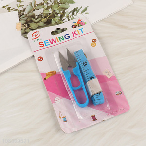 Good quality 2pcs sewing embroidery yarn scissors with tapeline