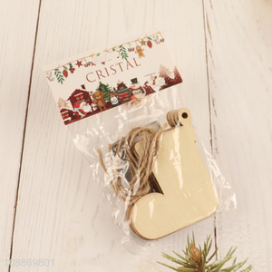 Popular products 5pcs wooden christmas hanging ornaments for decoration