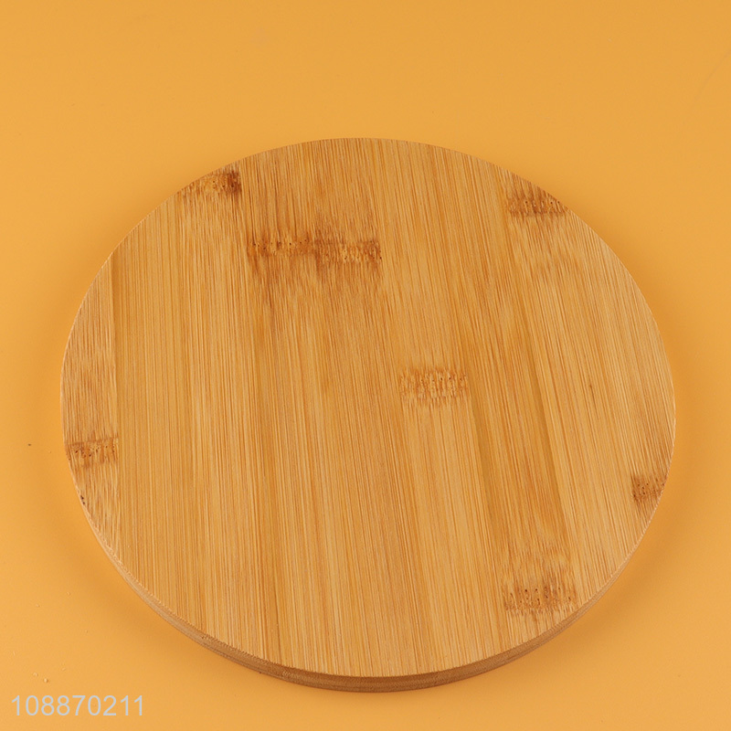 High quality natural bamboo butter keeper dish with lid for countertop