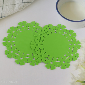 Yiwu market silicone flower shape table mat heat pad for sale