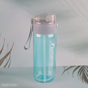 Low price 750ml sports water bottle drinking bottle with straw