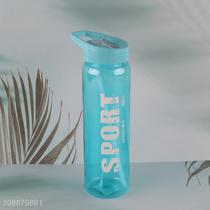 Good selling blue portable water bottle drinking bottle with handle