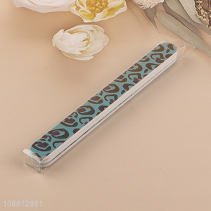 Wholesale 3pcs leopard printing double sided emery boards nail files set