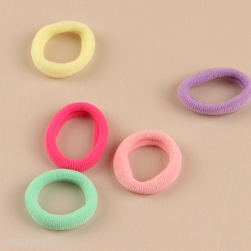 Hot selling candy-colored elastic hair bands no damage ponytail holders