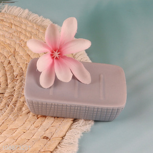 High quality ceramic bar soap holder soap dish for bathroom shower