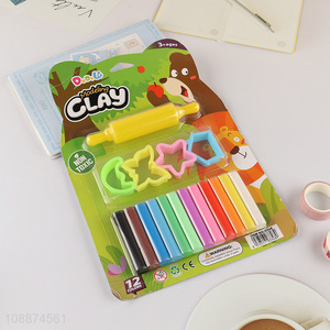 New arrival non-toxic kids 12colors modeling clay set toys