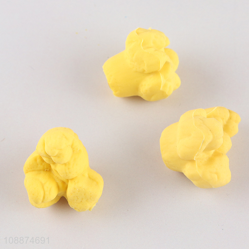 China wholesale creative pop corn shaped non-toxic eraser for stationery