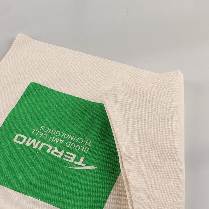 Custom logo reusable grocery shopping totes foldable canvas shopping bag