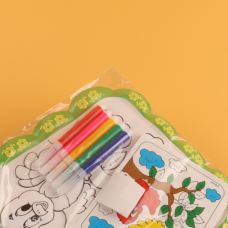 Wholesale diy watercolor painting paper kit watercolor drawing set for kids