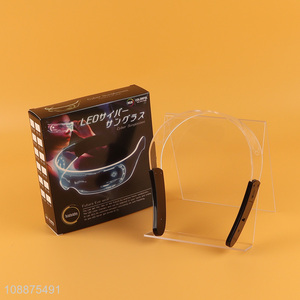 Wholesale led visor glasses light up cyberpunk glasses luminous goggles