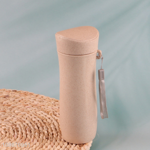 Good Quality Portable Wheat Straw Plastic Water Bottle for Kids Adults