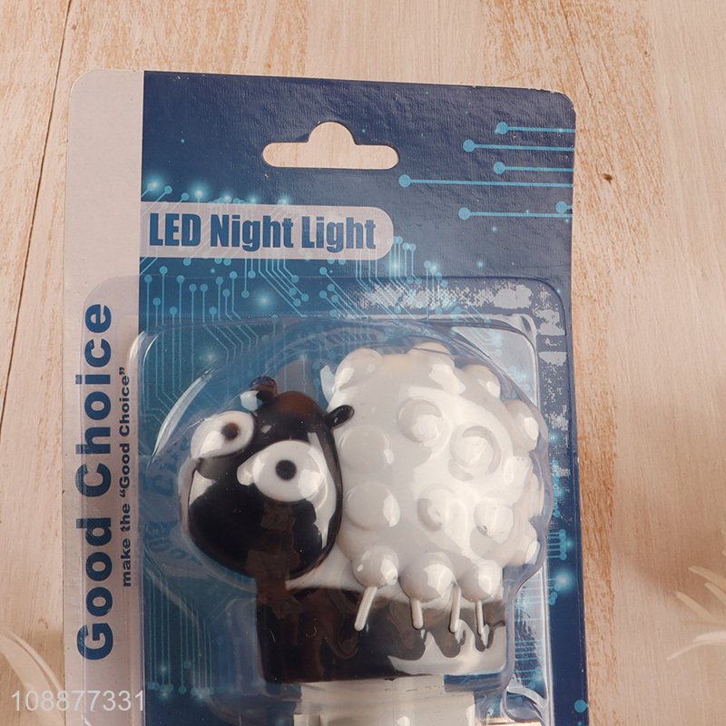 High quality cartoon sheep plug-in led night light for kids room