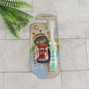 Popular products soft children toothbrush with toys car