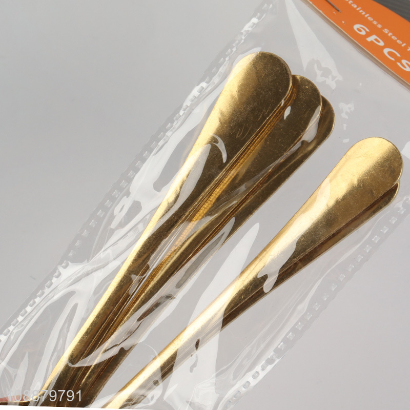 Top products stainless steel 6pcs tableware spoon set for home restaurant