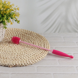 New product durable bottle brush soft bristle cup brush with long handle
