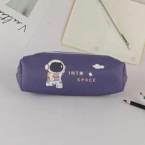 Online wholesale astronaut printed zipper pencil bag for stationery