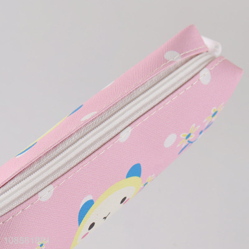 Yiwu market cartoon stationery pencil bag with zipper