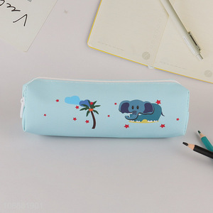 Popular products cartoon elephant polyester pencil bag for stationery
