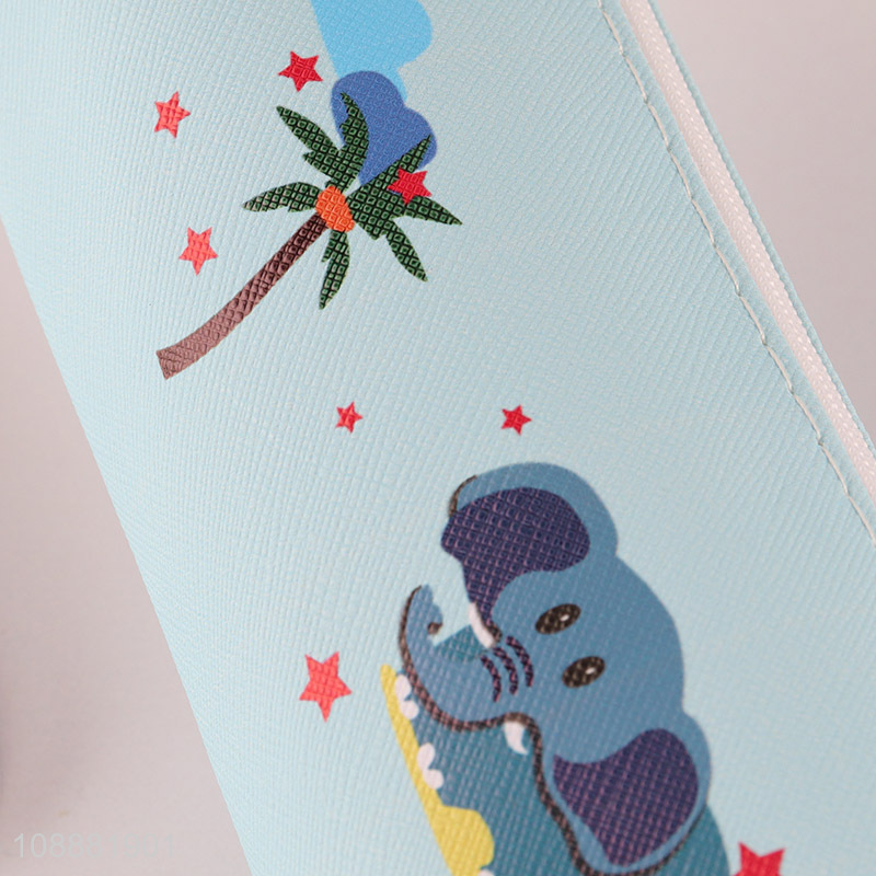 Popular products cartoon elephant polyester pencil bag for stationery