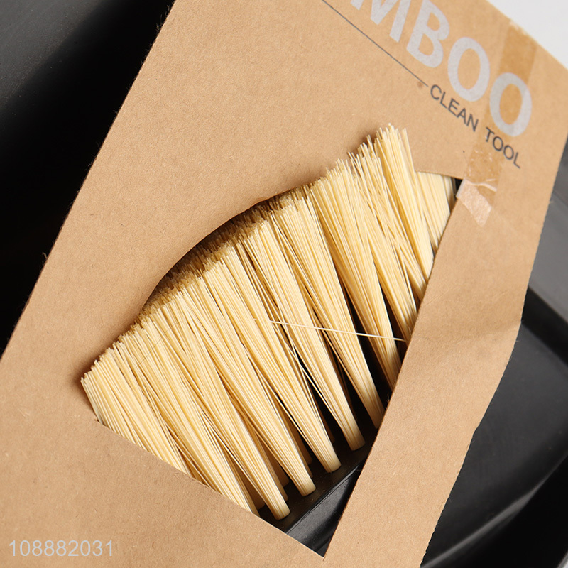 Factory direct sale bamboo reusable sweep broom and dustpan set