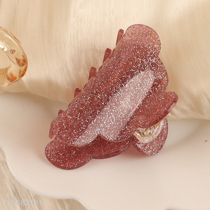 Good Quality Glitter Acrylic Hair Claw Clips for Thin Thick Curly Hair