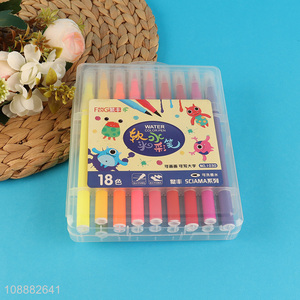 Yiwu market 18colors soft tip watercolor pen set for painting