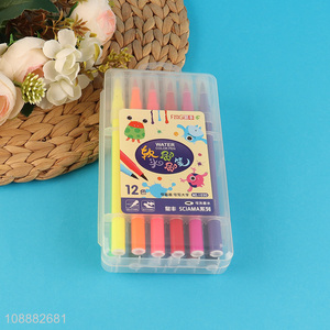 China factory 12colors soft tip painting watercolor pen set