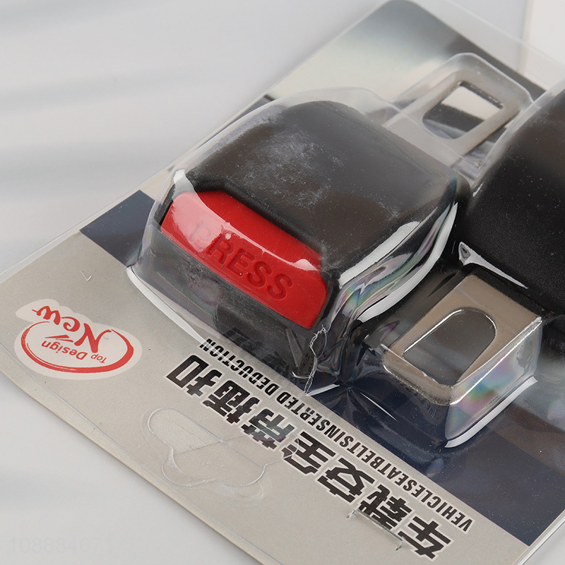 China supplier 2pcs black car seat belt extender safety belt buckle
