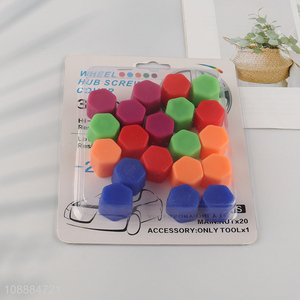 Hot products multicolor car wheel dust screw caps cover