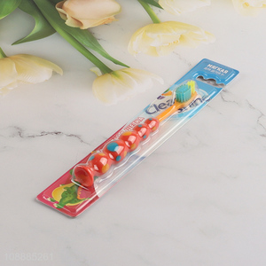 Wholesale soft bristles toothbrush with suction cup for kids age 4-8