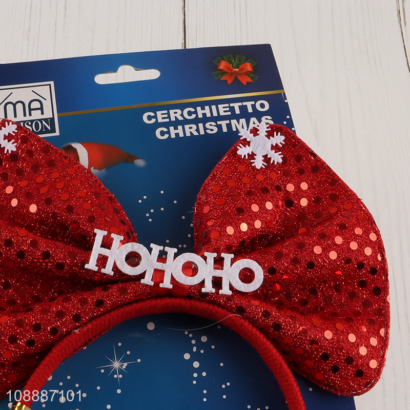Hot Selling Bowknot Headband Christmas Hair Hoop Party Favors