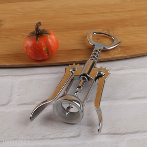 China imports durable metal wine opener heavy duty wing corkscrew
