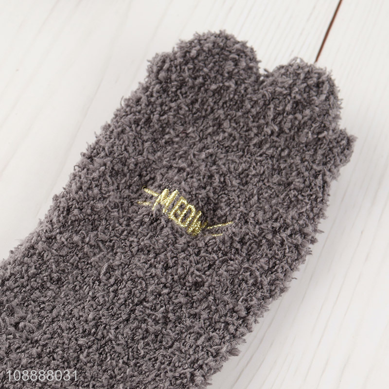 High quality winter fuzzy socks kawaii microfiber slipper socks