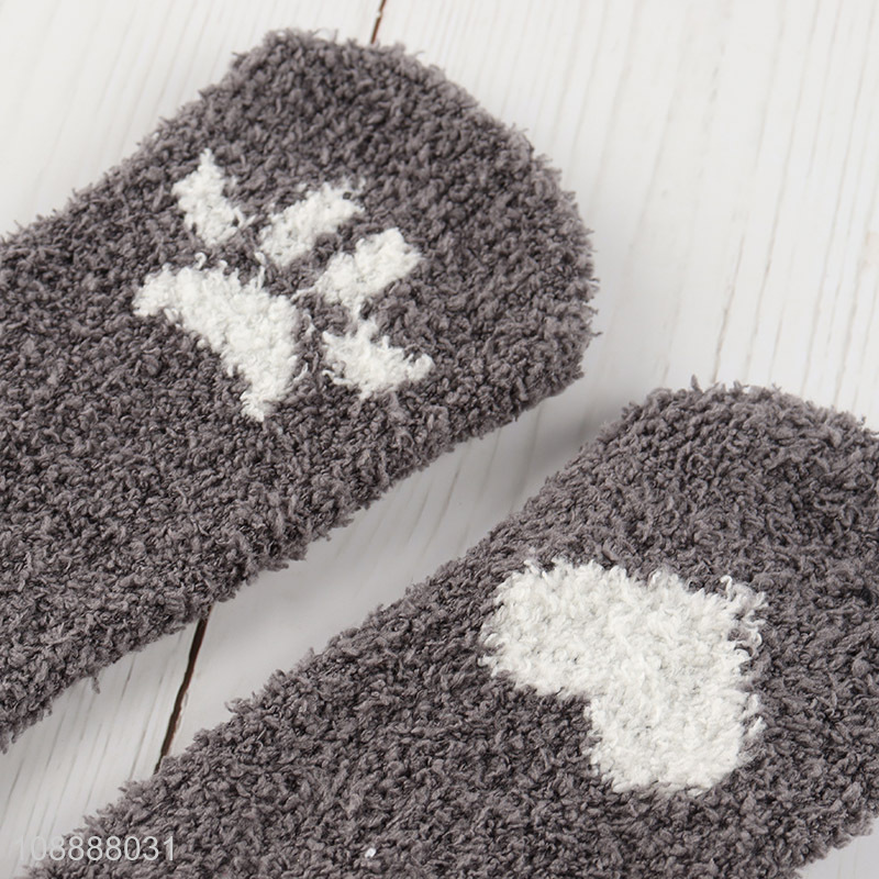 High quality winter fuzzy socks kawaii microfiber slipper socks