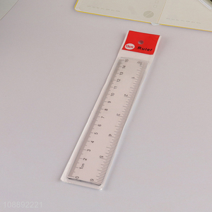 Good quality clear plastic straight ruler with centimeters and inches