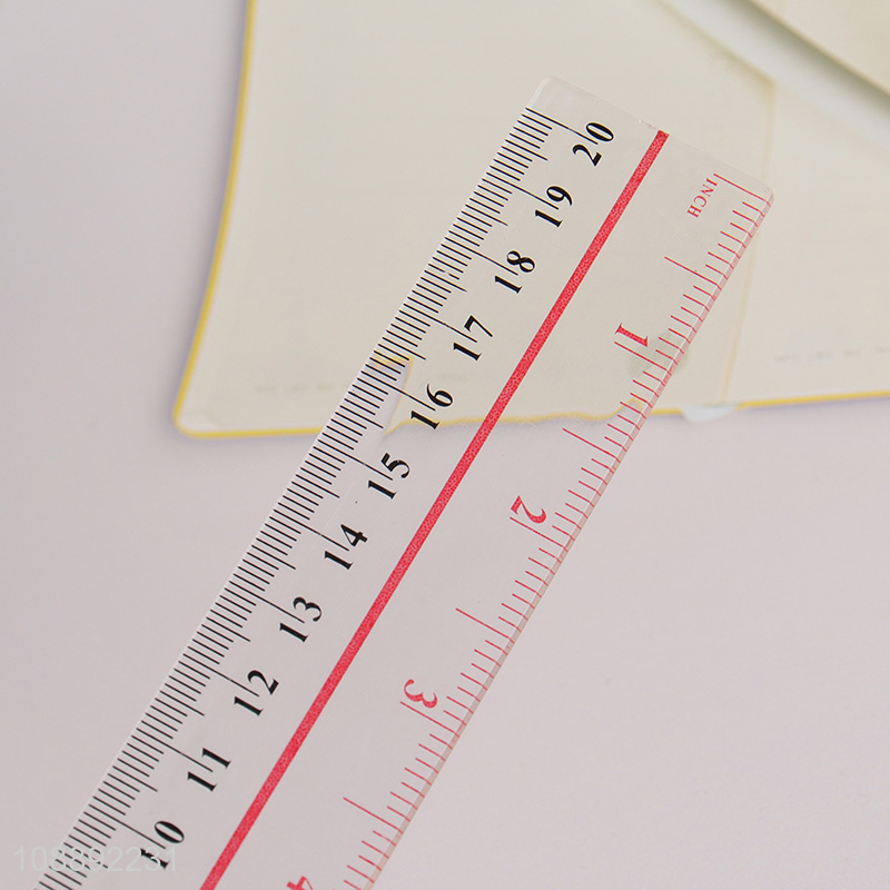 Factory price sturdy plastic ruler durable straight ruler for student