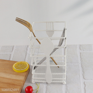 High quality metal wire chopsticks cage kitchen utensils organizer