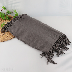 Wholesale unisex winter neck warmer super soft fringe neck warmer