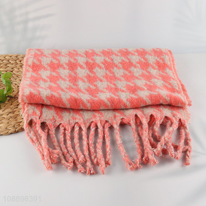 High quality winter houndstooth <em>scarf</em> soft pashmina shawl for women