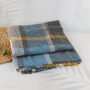 Wholesale winter <em>scarf</em> check pattern pashmina shawl for men women