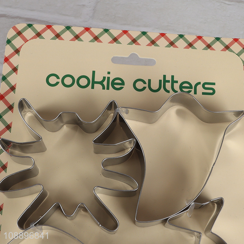 Hot selling 5pcs halloween series stainless steel cookies cutter set